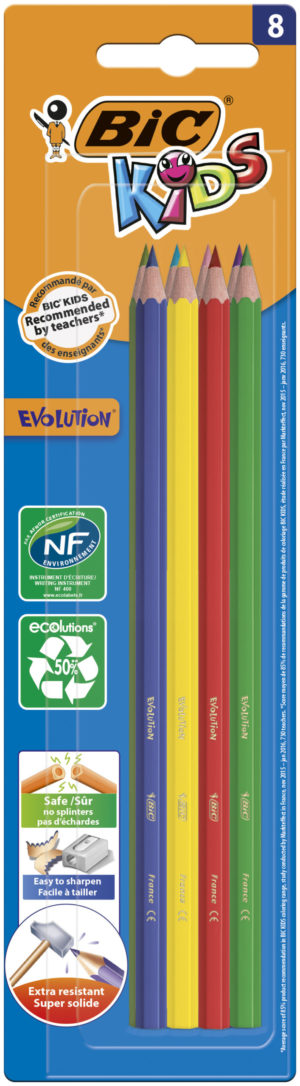 Bic Kids 93 Evolution Coloring Colouring Pencils Ink Assorted Co