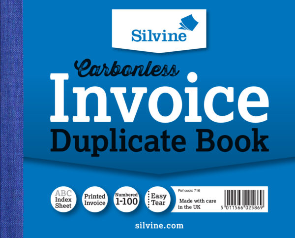 Nobel Wholesale Silvine718halfinvoicebook